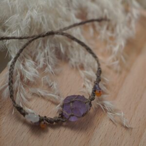 PULSERA MACRAME AMATISTA