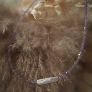 COLLAR AMATISTA CON PERLA CULTIVADA