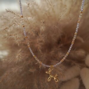 COLLAR ZIRCONITA LIRA CON PERRITO GLOBO